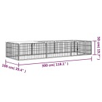 vidaXL Țarc câini 8 panouri negru 100x50 cm, oțel vopsit electrostatic vidaXL Țarc câini 8 panouri negru 100x50 cm, oțel vopsit electrostatic