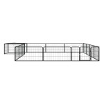vidaXL Țarc câini 16 panouri negru 100x50 cm oțel vopsit electrostatic vidaXL Țarc câini 16 panouri negru 100x50 cm oțel vopsit electrostatic