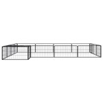 vidaXL Țarc câini 16 panouri negru 100x50 cm oțel vopsit electrostatic vidaXL Țarc câini 16 panouri negru 100x50 cm oțel vopsit electrostatic