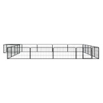 vidaXL Țarc câini 20 panouri negru 100x50 cm oțel vopsit electrostatic