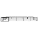 vidaXL Țarc câini 20 panouri negru 100x50 cm oțel vopsit electrostatic