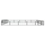 vidaXL Țarc câini 24 panouri negru 100x50 cm oțel vopsit electrostatic vidaXL Țarc câini 24 panouri negru 100x50 cm oțel vopsit electrostatic