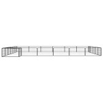vidaXL Țarc câini 24 panouri negru 100x50 cm oțel vopsit electrostatic vidaXL Țarc câini 24 panouri negru 100x50 cm oțel vopsit electrostatic