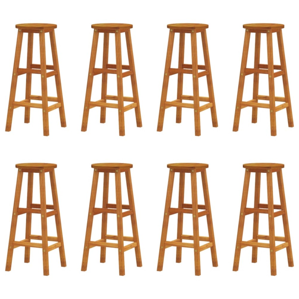 vidaXL Taburete de bar, 8 buc., lemn masiv de acacia