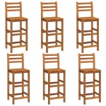 vidaXL Taburete de bar, 6 buc., lemn masiv de acacia vidaXL Taburete de bar, 6 buc., lemn masiv de acacia
