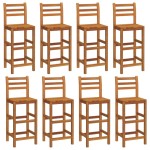 vidaXL Taburete de bar, 8 buc., lemn masiv de acacia vidaXL Taburete de bar, 8 buc., lemn masiv de acacia