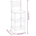 vidaXL Taburete de bar, 8 buc., lemn masiv de acacia vidaXL Taburete de bar, 8 buc., lemn masiv de acacia