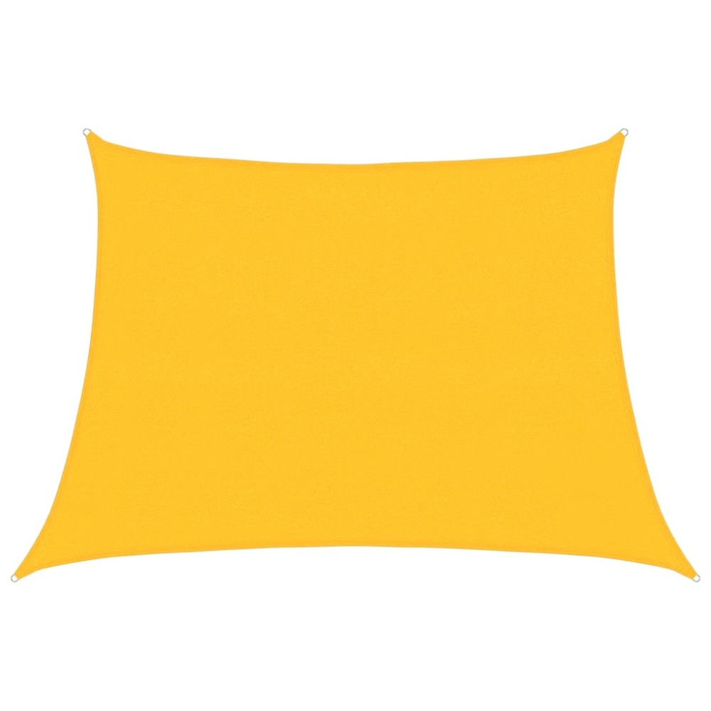 vidaXL Pânză parasolar, galben, 4/5x3 m, HDPE, 160 g/m², trapez