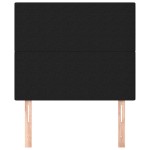 vidaXL Tăblie de pat neagră 80x5x118/128 cm, material textil