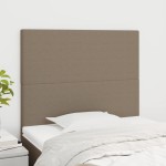 vidaXL Tăblii de pat, 2 buc, gri taupe, 80x5x78/88 cm, textil vidaXL Tăblii de pat, 2 buc, gri taupe, 80x5x78/88 cm, textil