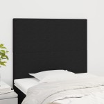 vidaXL Tăblii de pat, 2 buc, negru, 90x5x78/88 cm, textil vidaXL Tăblii de pat, 2 buc, negru, 90x5x78/88 cm, textil