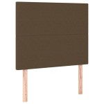 vidaXL Tăblii de pat, 2 buc, maro închis, 90x5x78/88 cm, textil