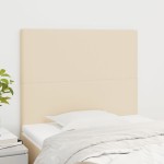 vidaXL Tăblii de pat, 2 buc, crem, 90x5x78/88 cm, textil vidaXL Tăblii de pat, 2 buc, crem, 90x5x78/88 cm, textil