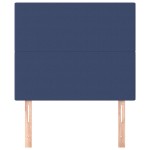 vidaXL Tăblii de pat, 2 buc, albastru, 90x5x78/88 cm, textil