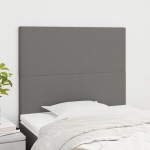 vidaXL Tăblii de pat, 2 buc, gri închis, 100x5x78/88 cm, textil vidaXL Tăblii de pat, 2 buc, gri închis, 100x5x78/88 cm, textil