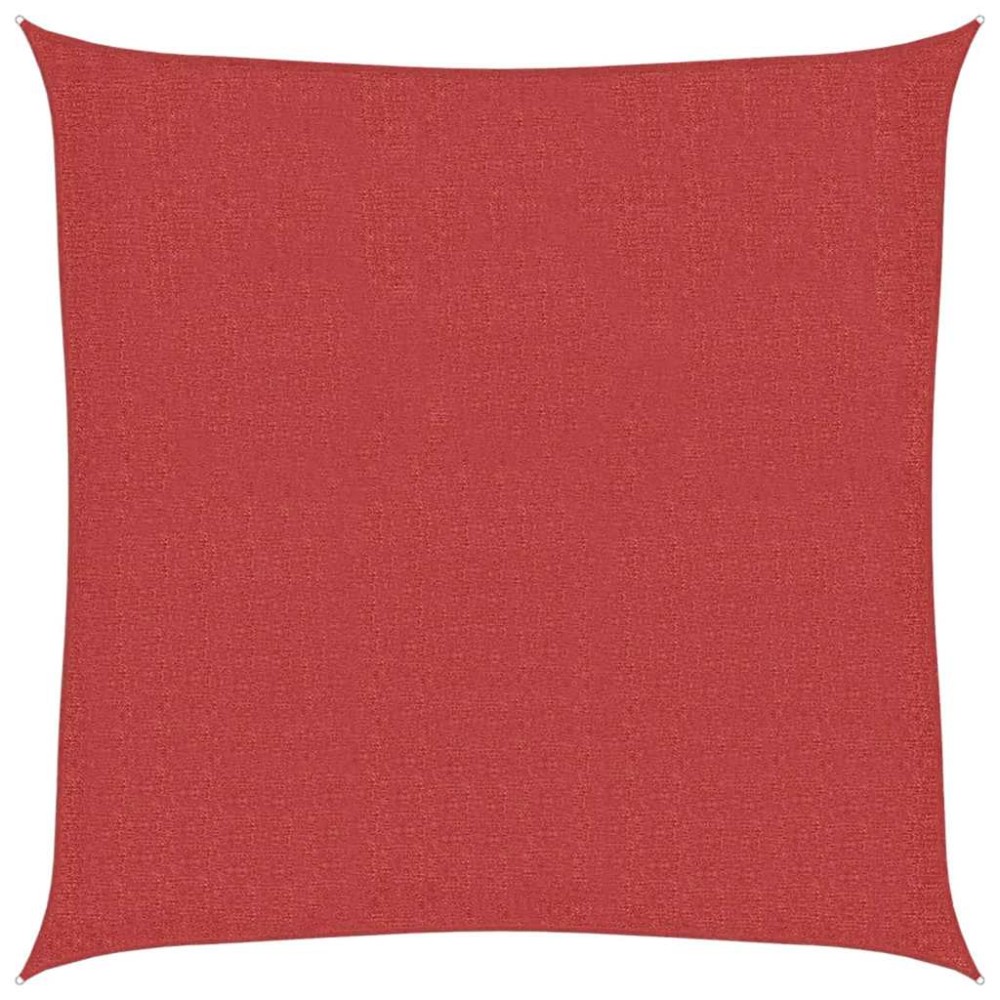 vidaXL Pânză parasolar, roșu, 3,6x3,6 m, HDPE