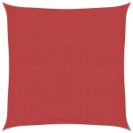 vidaXL Pânză parasolar, roșu, 3,6x3,6 m, HDPE
