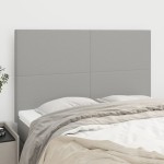 vidaXL Tăblii de pat, 4 buc, gri deschis, 72x5x78/88 cm, textil vidaXL Tăblii de pat, 4 buc, gri deschis, 72x5x78/88 cm, textil