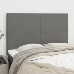 vidaXL Tăblii de pat, 4 buc, gri închis, 72x5x78/88 cm, textil vidaXL Tăblii de pat, 4 buc, gri închis, 72x5x78/88 cm, textil