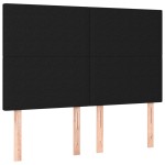 vidaXL Tăblii de pat, 4 buc, negru, 72x5x78/88 cm, textil vidaXL Tăblii de pat, 4 buc, negru, 72x5x78/88 cm, textil