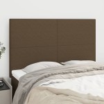 vidaXL Tăblii de pat, 4 buc, maro închis, 72x5x78/88 cm, textil