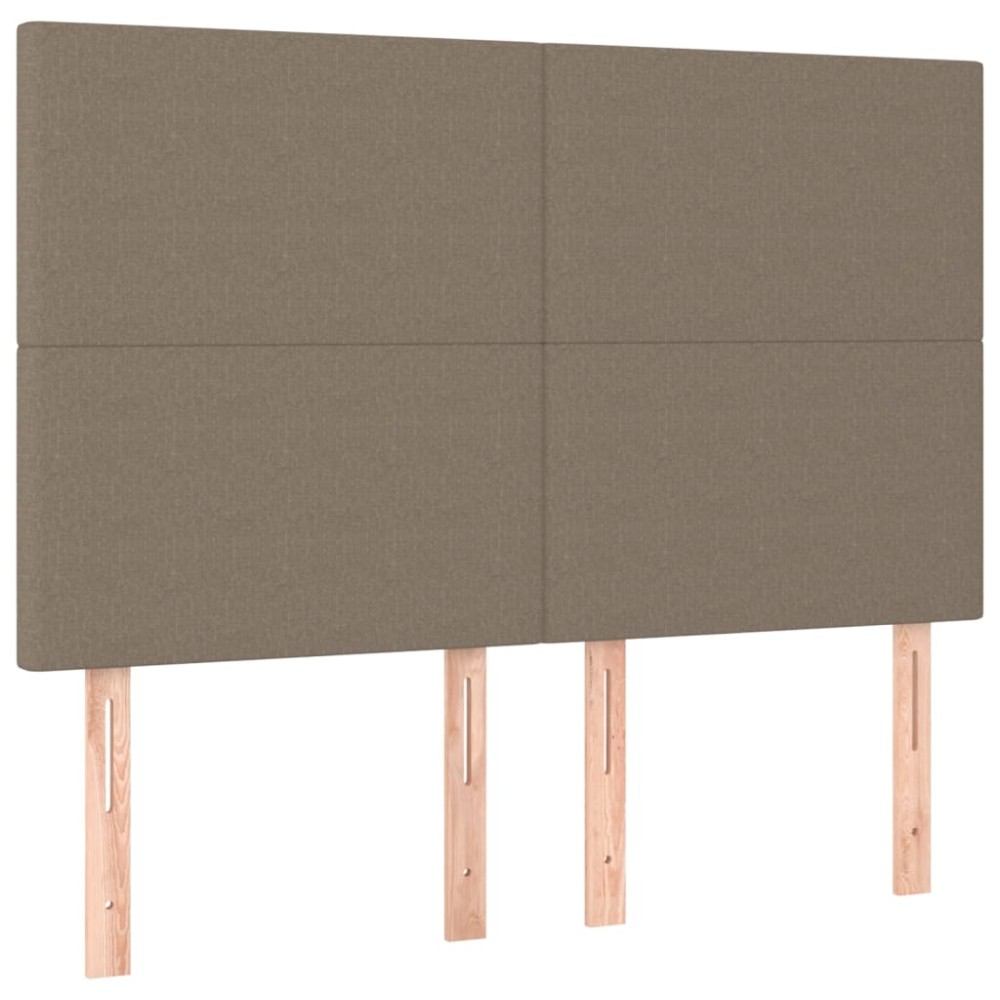 vidaXL Tăblii de pat, 4 buc, gri taupe, 72x5x78/88 cm, textil