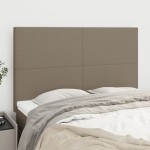 vidaXL Tăblii de pat, 4 buc, gri taupe, 72x5x78/88 cm, textil vidaXL Tăblii de pat, 4 buc, gri taupe, 72x5x78/88 cm, textil