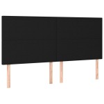 vidaXL Tăblii de pat, 4 buc, negru, 80x5x78/88 cm, textil vidaXL Tăblii de pat, 4 buc, negru, 80x5x78/88 cm, textil