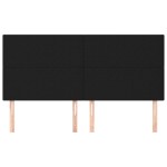 vidaXL Tăblii de pat, 4 buc, negru, 80x5x78/88 cm, textil vidaXL Tăblii de pat, 4 buc, negru, 80x5x78/88 cm, textil