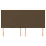 vidaXL Tăblii de pat, 4 buc, maro închis, 80x5x78/88 cm, textil vidaXL Tăblii de pat, 4 buc, maro închis, 80x5x78/88 cm, textil