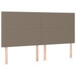 vidaXL Tăblii de pat, 4 buc, gri taupe, 80x5x78/88 cm, textil