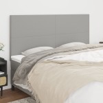 vidaXL Tăblii de pat, 4 buc, gri deschis, 90x5x78/88 cm, textil vidaXL Tăblii de pat, 4 buc, gri deschis, 90x5x78/88 cm, textil