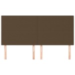 vidaXL Tăblii de pat, 4 buc, maro închis, 90x5x78/88 cm, textil vidaXL Tăblii de pat, 4 buc, maro închis, 90x5x78/88 cm, textil