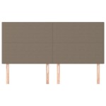 vidaXL Tăblii de pat, 4 buc, gri taupe, 90x5x78/88 cm, textil