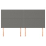 vidaXL Tăblii de pat, 4 buc, gri închis, 100x5x78/88 cm, textil vidaXL Tăblii de pat, 4 buc, gri închis, 100x5x78/88 cm, textil