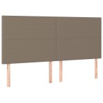 vidaXL Tăblii de pat, 4 buc, gri taupe, 100x5x78/88 cm, textil vidaXL Tăblii de pat, 4 buc, gri taupe, 100x5x78/88 cm, textil