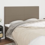 vidaXL Tăblii de pat, 4 buc, gri taupe, 100x5x78/88 cm, textil vidaXL Tăblii de pat, 4 buc, gri taupe, 100x5x78/88 cm, textil