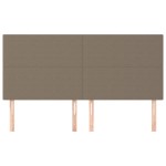 vidaXL Tăblii de pat, 4 buc, gri taupe, 100x5x78/88 cm, textil vidaXL Tăblii de pat, 4 buc, gri taupe, 100x5x78/88 cm, textil