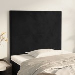 vidaXL Tăblii de pat, 2 buc, negru, 80x5x78/88 cm, catifea vidaXL Tăblii de pat, 2 buc, negru, 80x5x78/88 cm, catifea