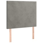 vidaXL Tăblii de pat, 2 buc, gri deschis, 90x5x78/88 cm, catifea