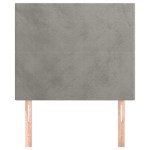vidaXL Tăblii de pat, 2 buc, gri deschis, 90x5x78/88 cm, catifea