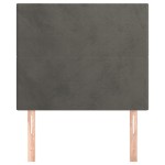 vidaXL Tăblii de pat, 2 buc, gri închis, 90x5x78/88 cm, catifea