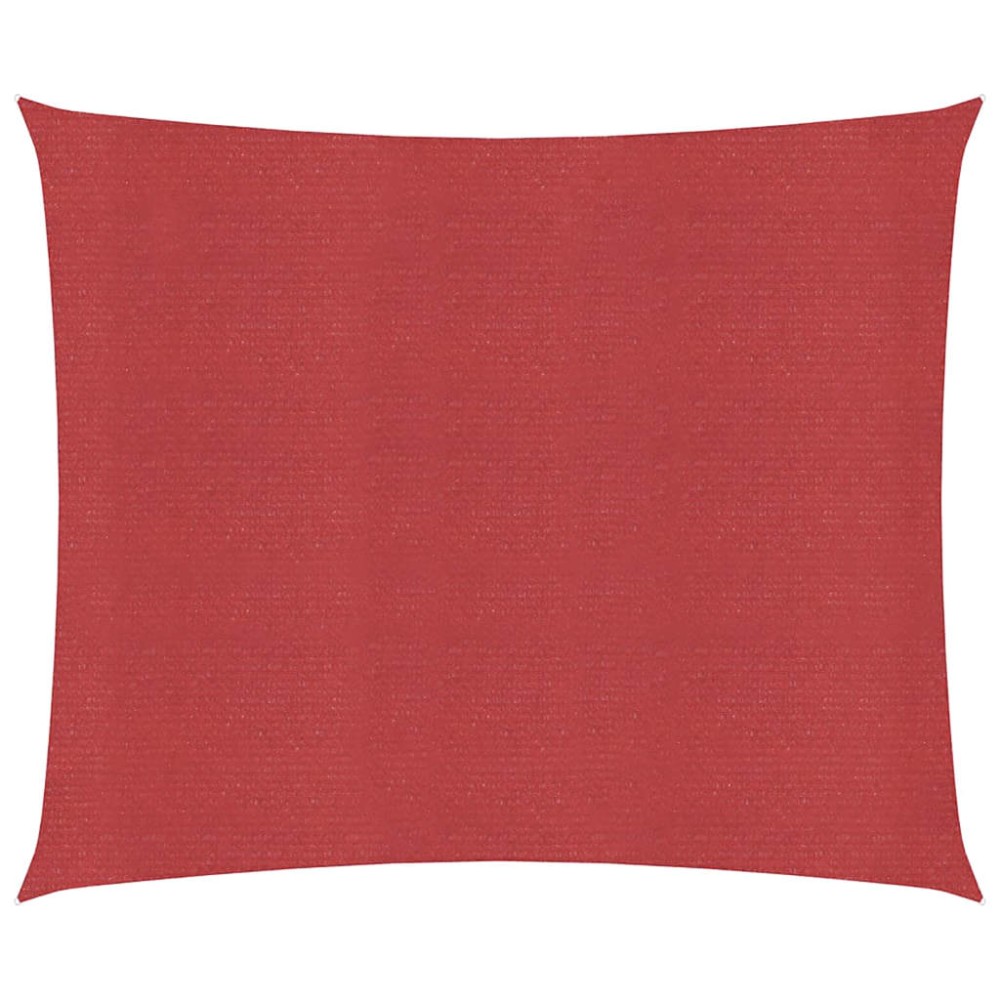 vidaXL Pânză parasolar, roșu, 6x6 m, HDPE, 160 g/m²
