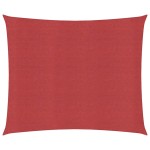 vidaXL Pânză parasolar, roșu, 6x6 m, HDPE, 160 g/m²