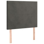 vidaXL Tăblii de pat, 2 buc, gri închis, 100x5x78/88 cm, catifea vidaXL Tăblii de pat, 2 buc, gri închis, 100x5x78/88 cm, catifea