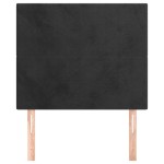 vidaXL Tăblii de pat, 2 buc, negru, 100x5x78/88 cm, catifea