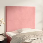 vidaXL Tăblii de pat, 2 buc, roz, 100x5x78/88 cm, catifea