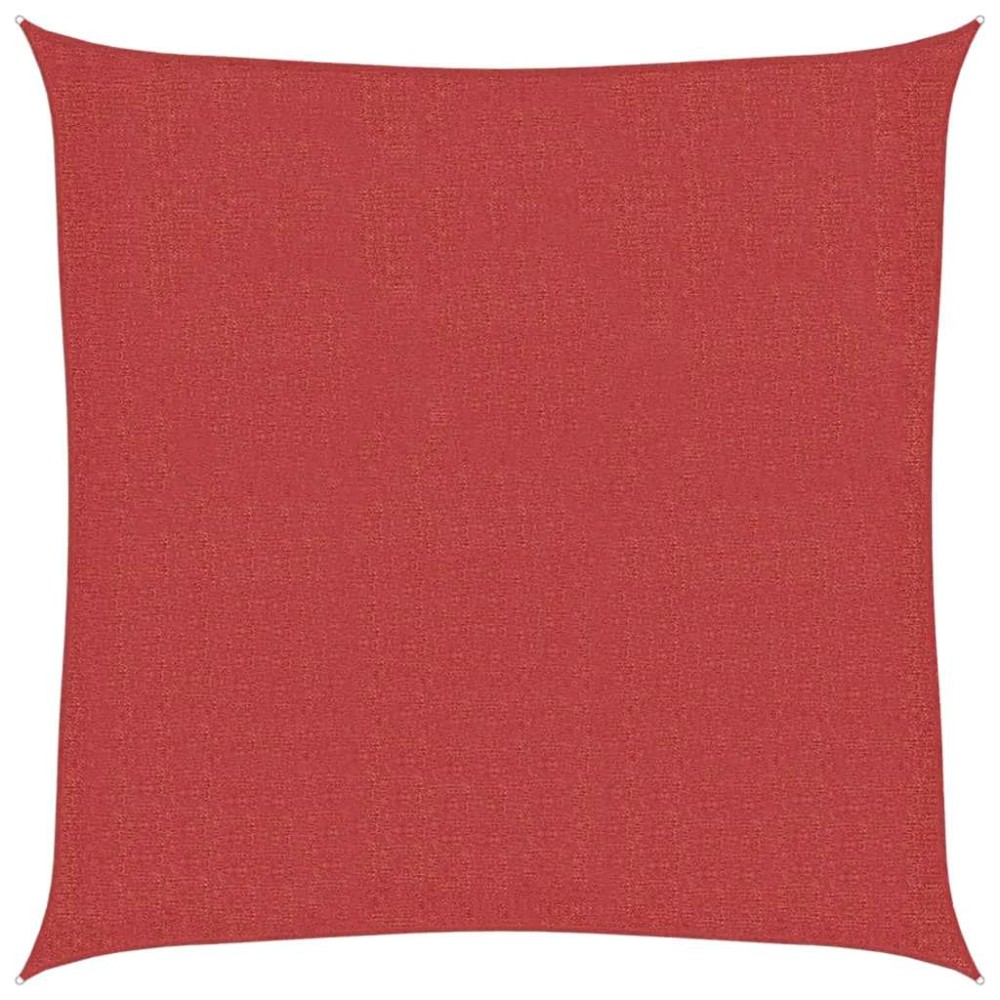 vidaXL Pânză parasolar, roșu, 7x7 m, HDPE, 160 g/m²