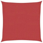 vidaXL Pânză parasolar, roșu, 7x7 m, HDPE, 160 g/m²