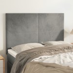 vidaXL Tăblii de pat, 4 buc, gri deschis, 72x5x78/88 cm, catifea vidaXL Tăblii de pat, 4 buc, gri deschis, 72x5x78/88 cm, catifea